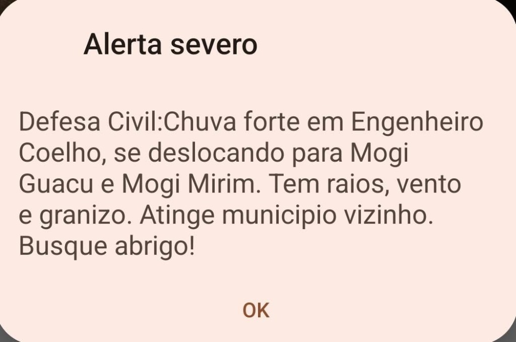 Defesa Civil emite alerta severo para três cidades