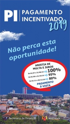 Programa PI concederá até 100% de desconto nos juros e multas