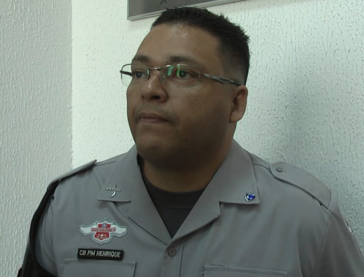 Cabo da PM recebeu ontem a medalha cruz e sangue