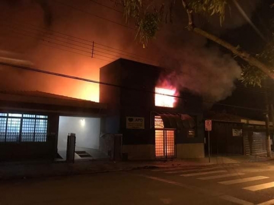Prédio da APD foi destruído 