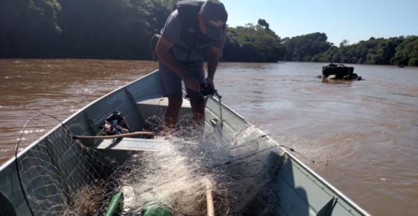 Redes de pesca é apreendida por PM Ambiental