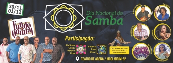 Dia do Samba tem Fundo de Quintal e dois dias de festa no Teatro de Arena