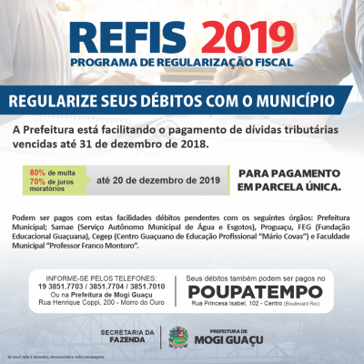 Refis oferece descontos de até 80% de multa até o dia 20 de dezembro