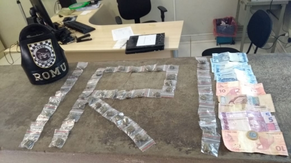 ROMU prende mulher por tráfico de drogas 