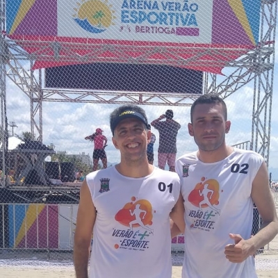 Dupla guaçuana termina na 4ª colocação no Torneio de Vôlei em Duplas, em Bertioga