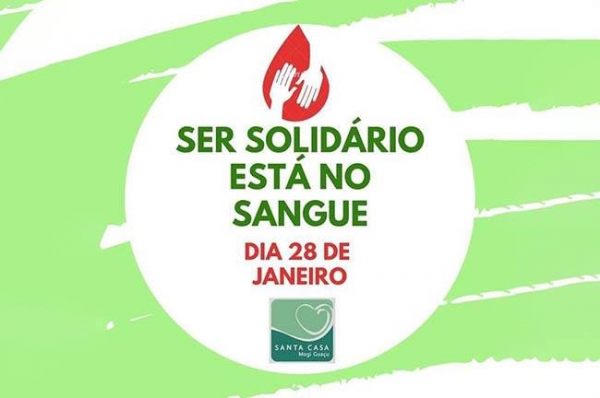 Santa Casa realizará campanha de doação de sangue no dia 28 de janeiro