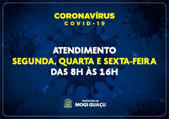 Prefeitura de Mogi Guaçu restringe atendimento para as segundas, quartas e sextas